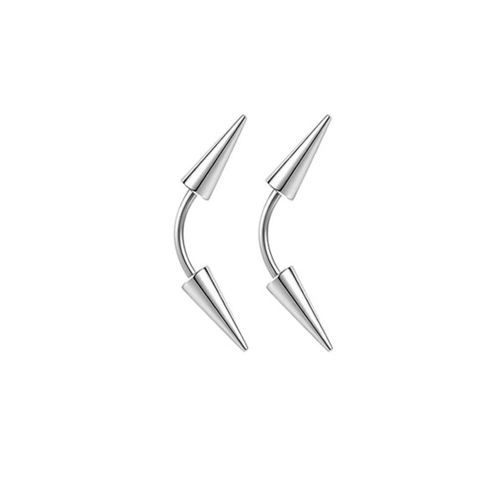 2 Stück/6 Stück Spike Augenbrauen Piercing Schmuck Edelstahl Gebogener Barbell Augenbrauen Tragus Lippenringe Ohrringe Für Männer