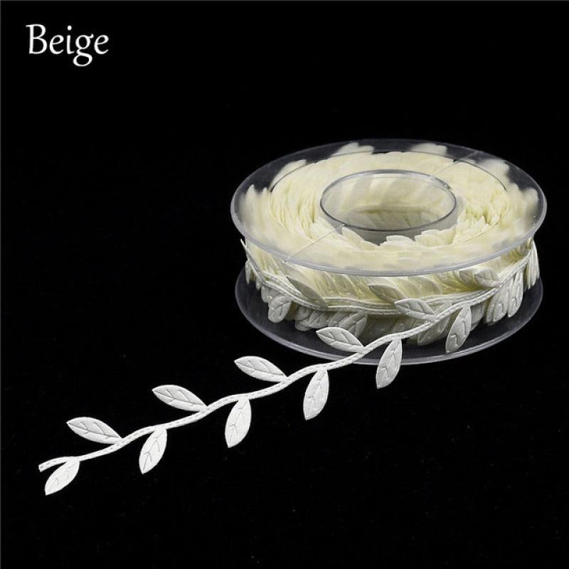 15Meter/Roll Ribbons For Crafts Christmas Wedding Decorative DIY Handmade Leaf Ribbon Gifts Card Wrapping Supplies