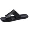 Men Black Leather Slippers Flats Summer Brown Sandals Outdoor White Wide Head Beach Shoes for Father Over Sized 46 47 48