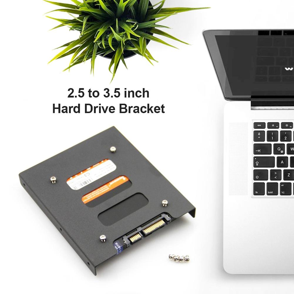 Montageadapter Halterung 2,5 Zoll SSD HDD zu 3,5 Zoll Festplattenhalter Dock für Haushaltscomputer Zubehör