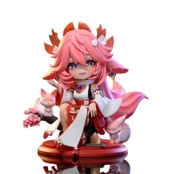 Handmade Yae Miko Hu Tao Ganyu Genshin Impact Figurine - Cute Anime Ornament