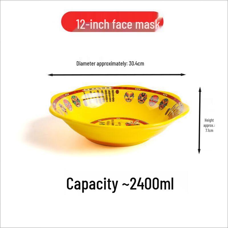 Diruien Melamine Face-Pattern Commercial Serving Bowl