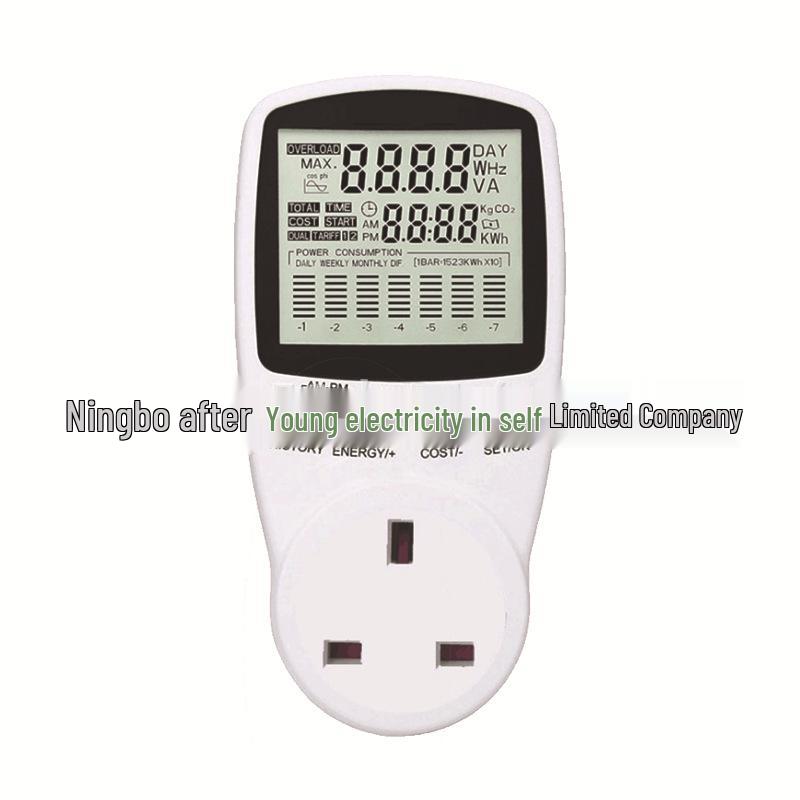 European Standard Power Meter Socket with Graph Display