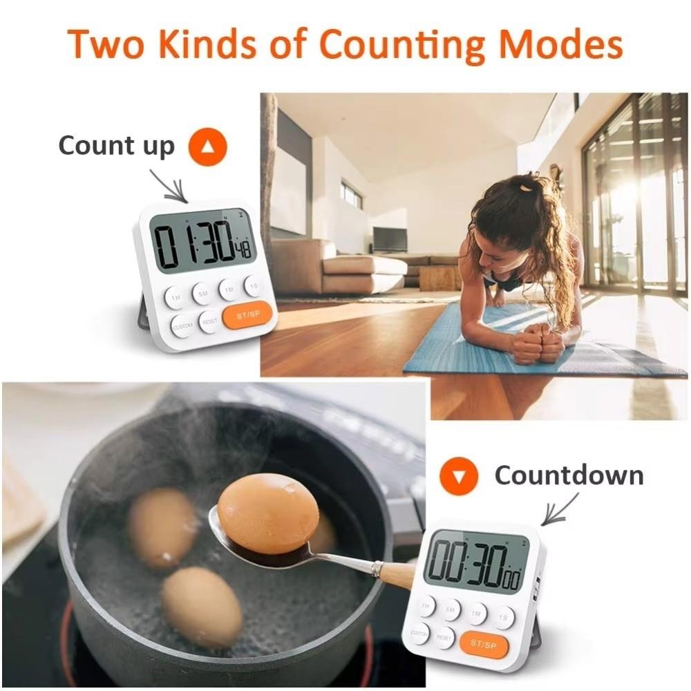 Multifunctional Digital Timer Adjustable Electronic Alarm Clock  Home Cooking