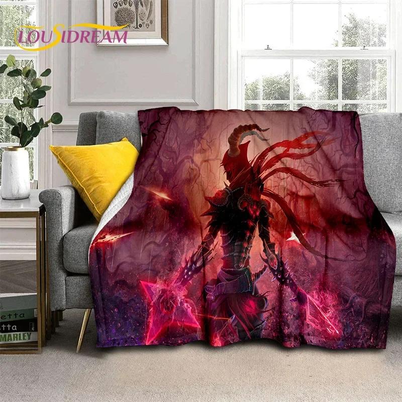 Diablo 3D-Retro-Spiel, Gamer, weiche Flanelldecke für Betten, Schlafzimmer, Sofa, Picknick, Überwurfdecke zum Abdecken, Outdoor-Freizeit, Nickerchen, Geschenk