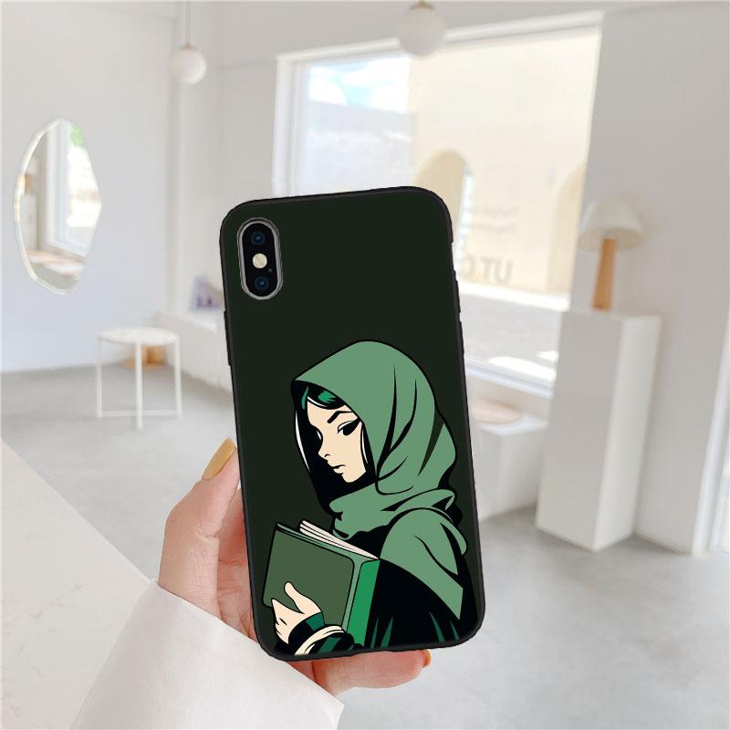 

PP40 Islamic Muslim Girls Hijab Soft Shell Phone Case for iPhone SE X XS XR 11 16E 17 Pro Max Air 8 7 6 6s Plus iPhone17 Pro Max