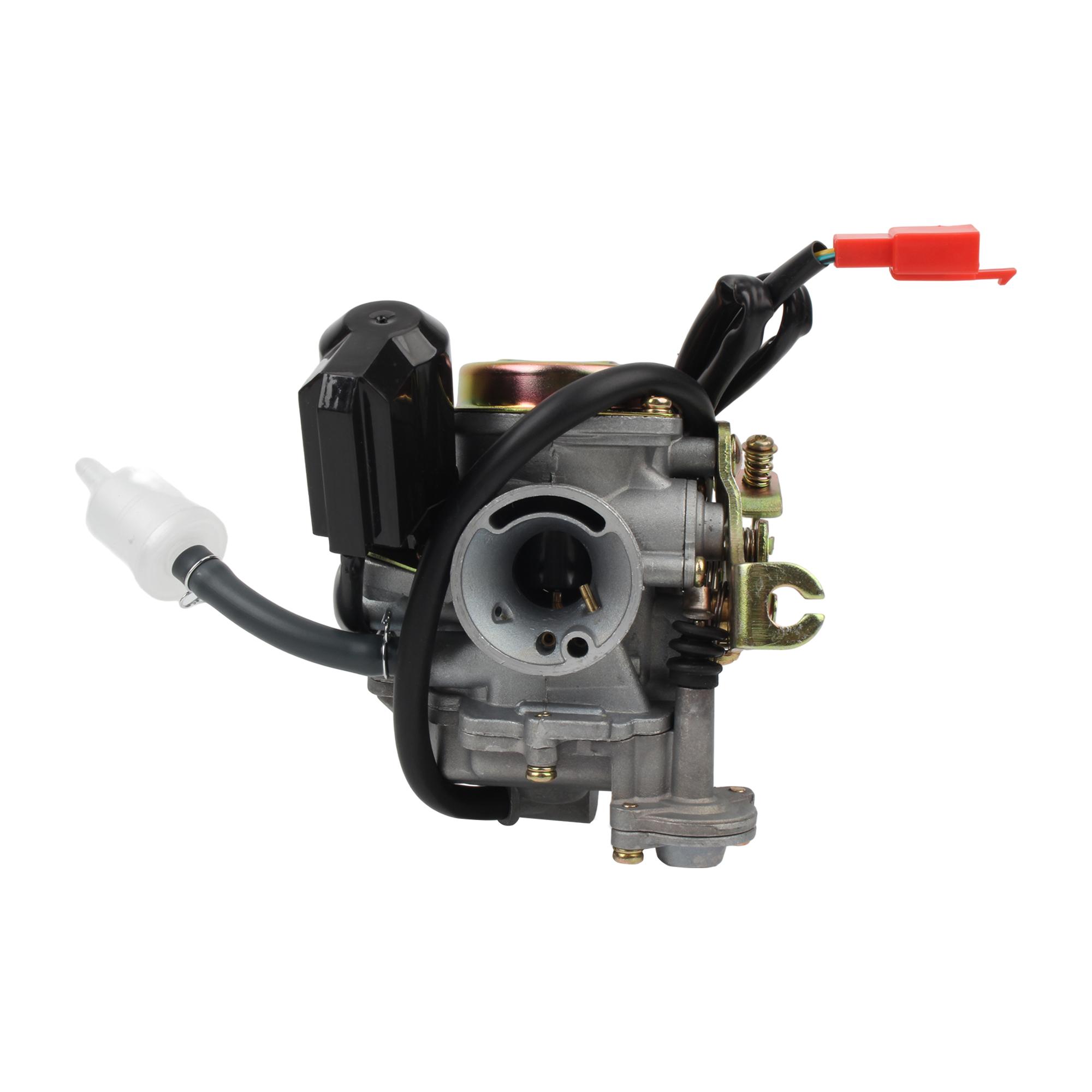 D18J Scooter Motorcycle 18mm Carburetor ATV Quad 4 Stroke 139QMB 137QMA 49cc 50cc 60cc 80cc DirtBike Engine Carb Modified Parts чёрный