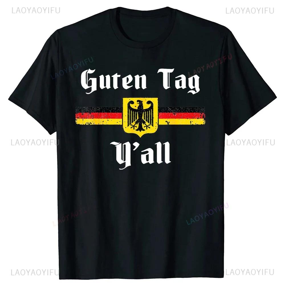 

Germany Party Streetwear Oktoberfest German Flag Fun T Shirts Humor Graphic Short Sleeve Casual Fashion Loose Hip Hop Man Tees 4XL