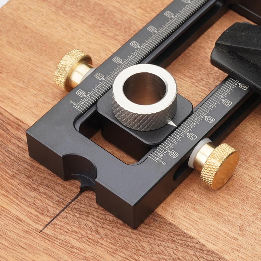 Woodworking Drill Guide Hole Puncher Locator 2 In 1 Doweling Jig For Furniture Connecting Installation Household