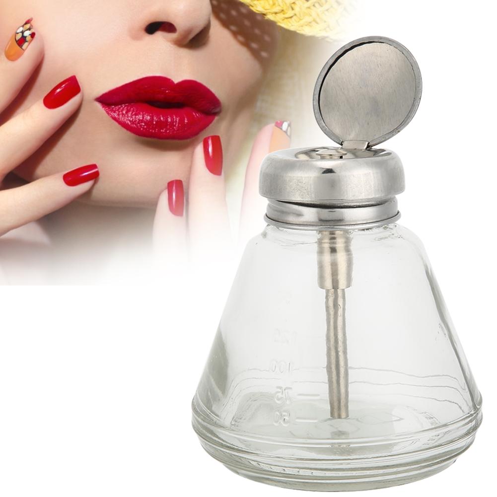 150ml Nail Art Pump Spender Transparent Flüssigkeitsbehälter Pressflasche Zubehör Pumpflasche