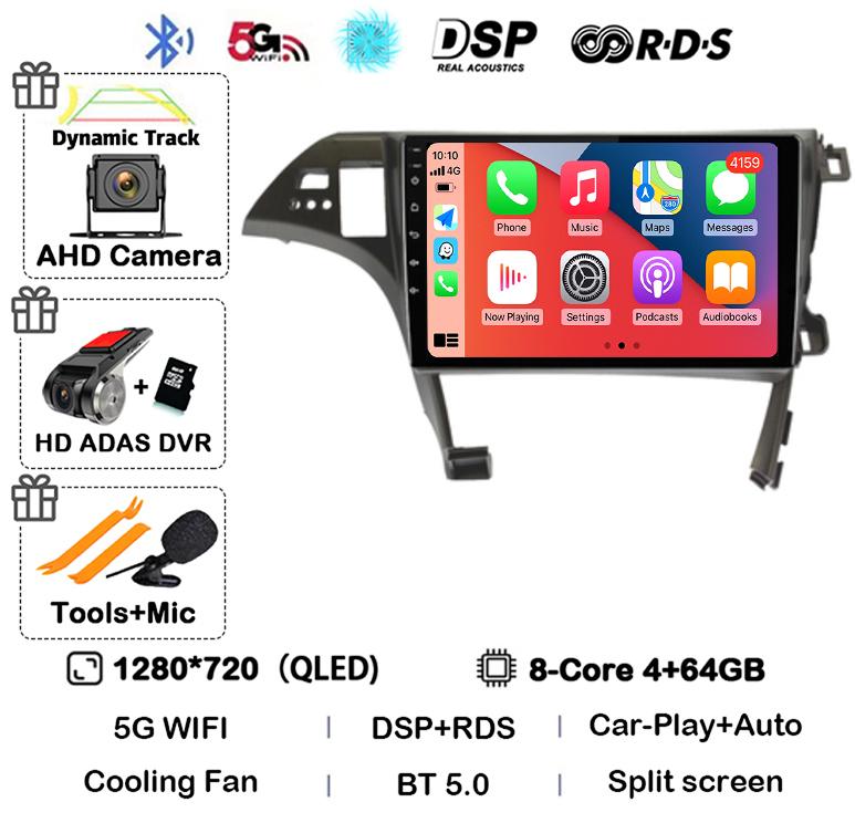 Android 14 Carplay Auto For Toyota Prius XW30 2009 2010 2011 2012 2013 2014 2015 Car Radio GPS Stereo Multimedia Player BT DSP