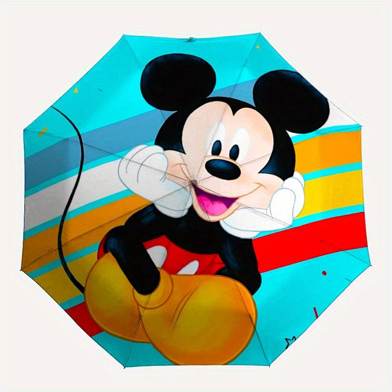 

1pc Mickey Mouse Automatic Umbrella | Portable Foldable 8-Rib Manual Open, Casual Accessory, Durable Canopy yy250823012