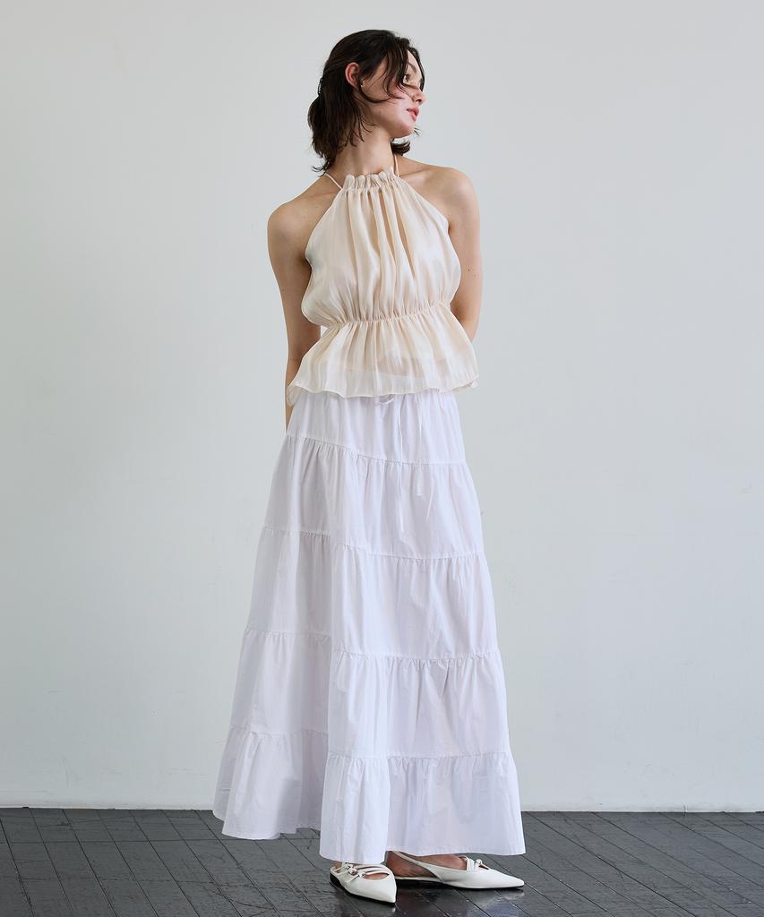 Alikim Lovey Long Skirt / White