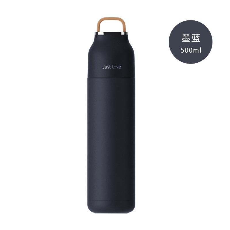 500ML Stainless Steel Thermal Cup Insulated Vacuum Flask Sports Water Bottle for Iced Coffee Travel Car Gift Cup Customizable