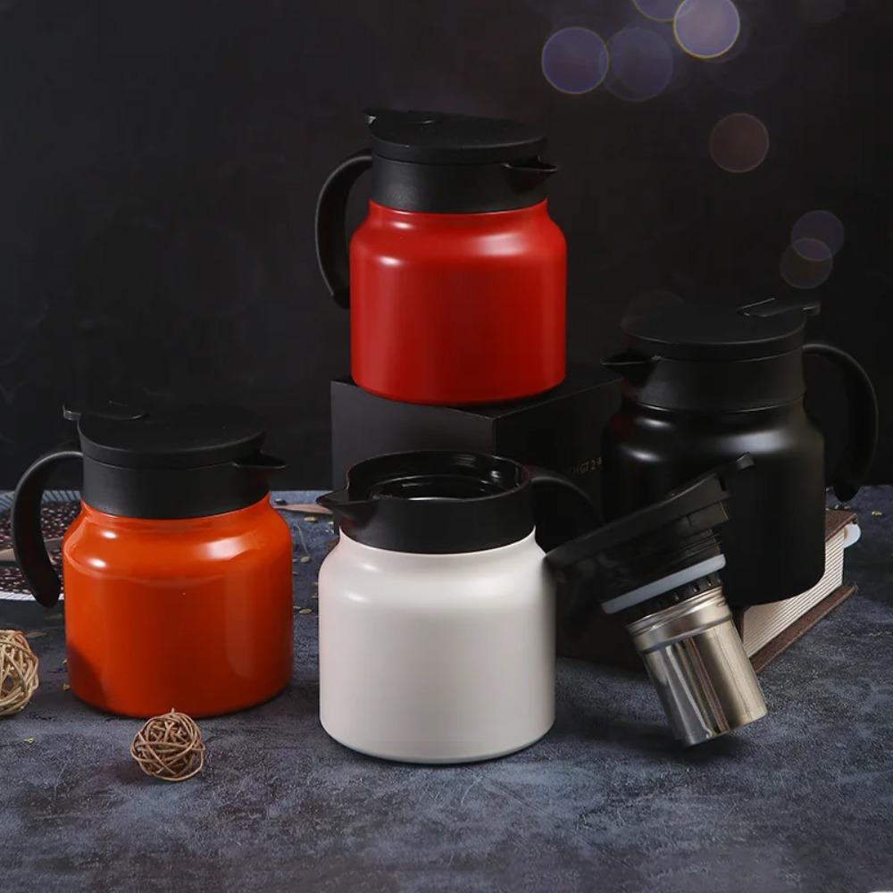 Insulation Thermal Coffee Pot 800/1000ml Travel Kettle Portable Stewing Teapot Office