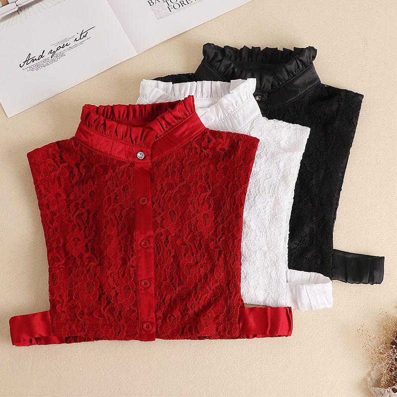 Women's Autumn/Winter Lace Multifunctional Turtleneck Fake Collar 