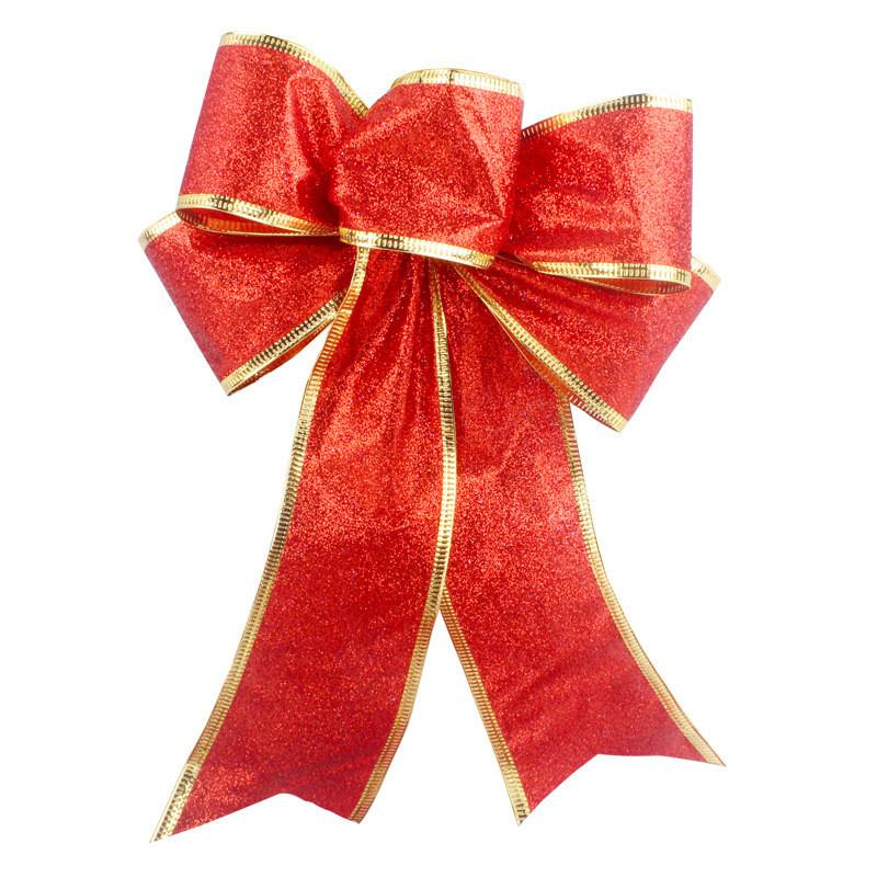 Glitter 25cm Luxurious Bow Hangings For Charming Christmas Decor Tree