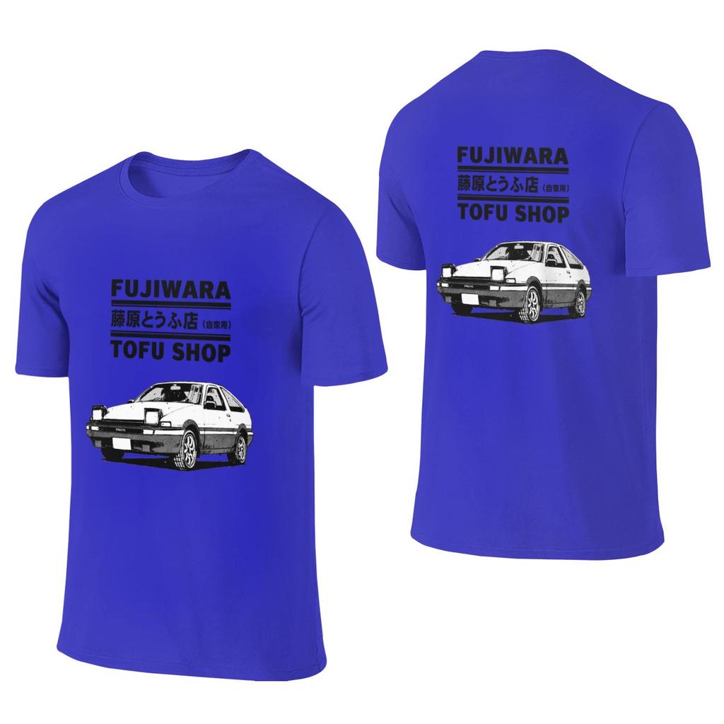 Initial D Fujiwara Tofu Shop Ae86 Unisexga Couple Style Reversible Tshirt Korean Style Casual Antistatic Basic Tee