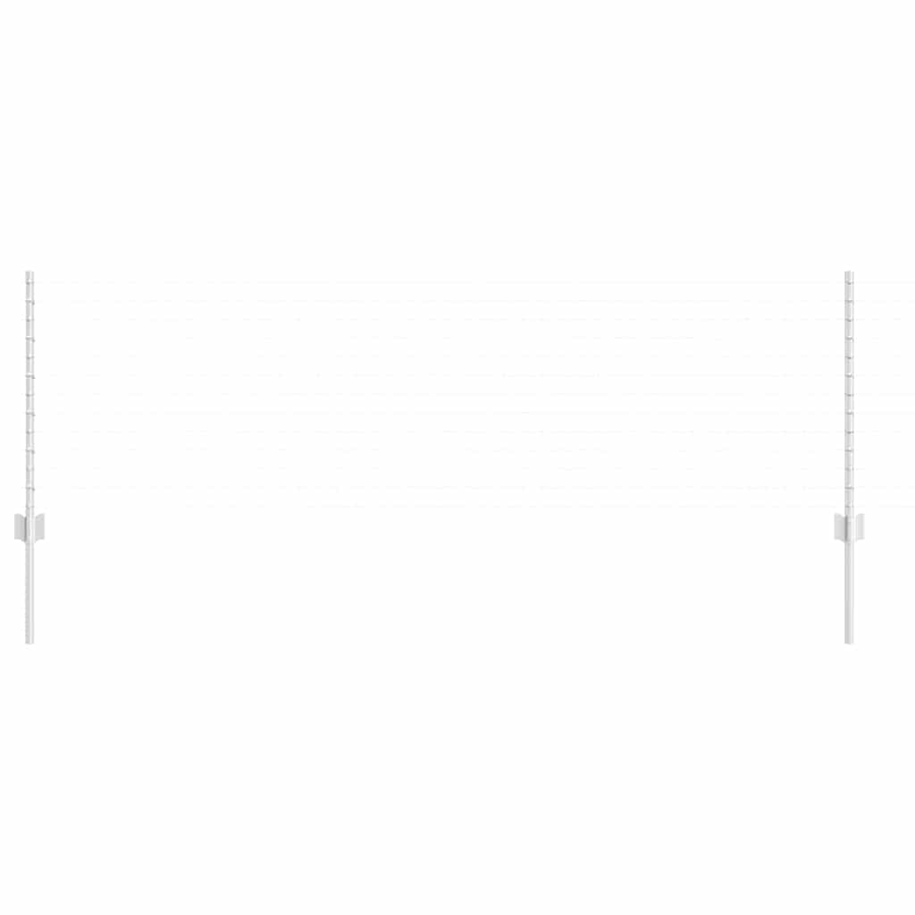 Embedded Fence Post 5 pcs Silver 100 cm