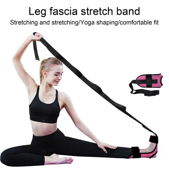 Yoga Stretching Strap with Loop Detachable Foot Adjustable Foot Calf Stretcher Band Home
