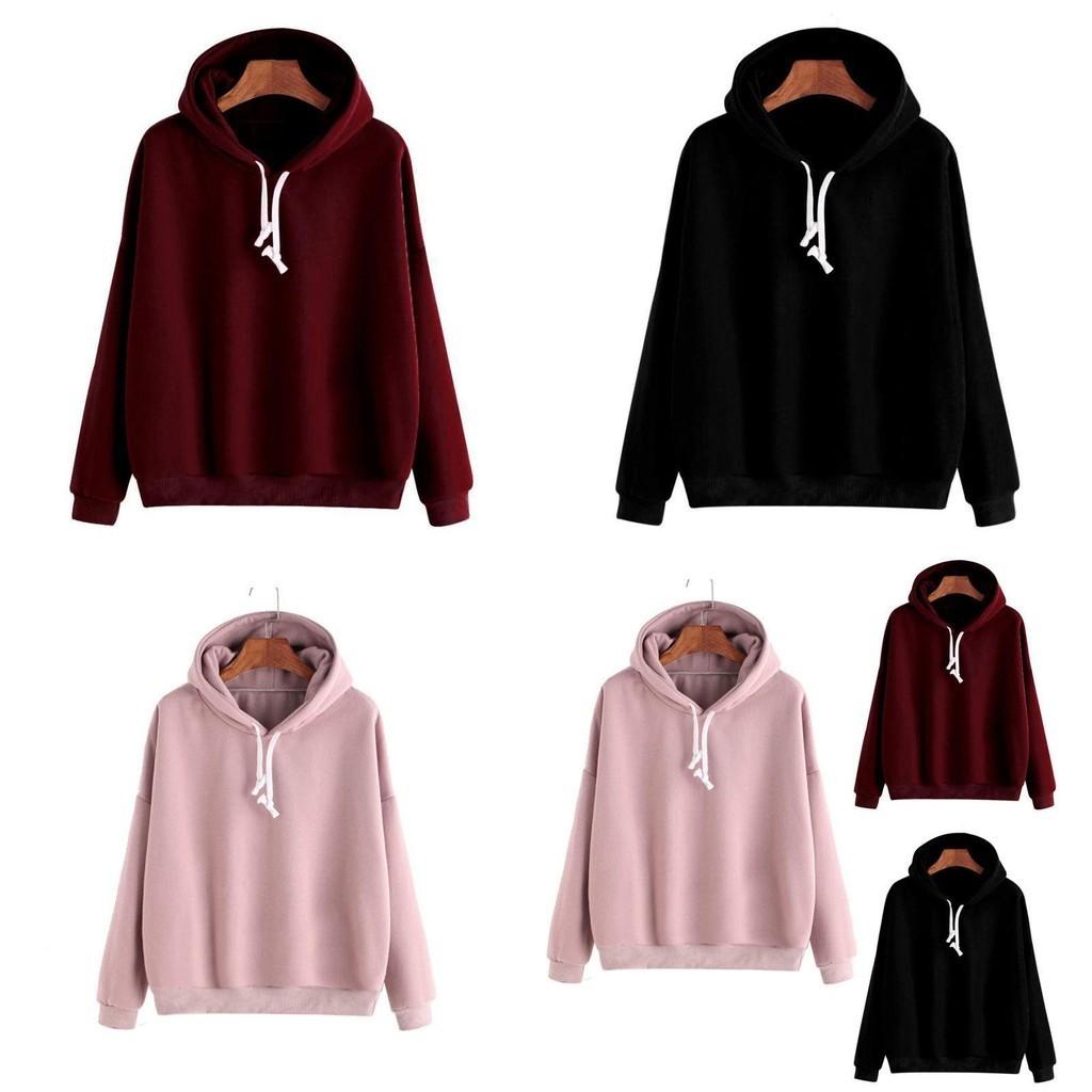 Trendy Men Women Pullover Hoodie Versatile Solid Color Casual Sweatshirt For Everyday Wear