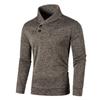 Men's Semi Cardigan Autumn Korean Loose Casual Pullover Jacket Long Sleeved Thin Velvet Sweater