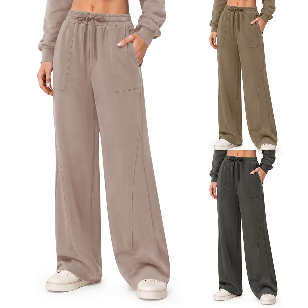Women's Wide Leg Sweatpants Casual Athletic Pants for Spring and Fall