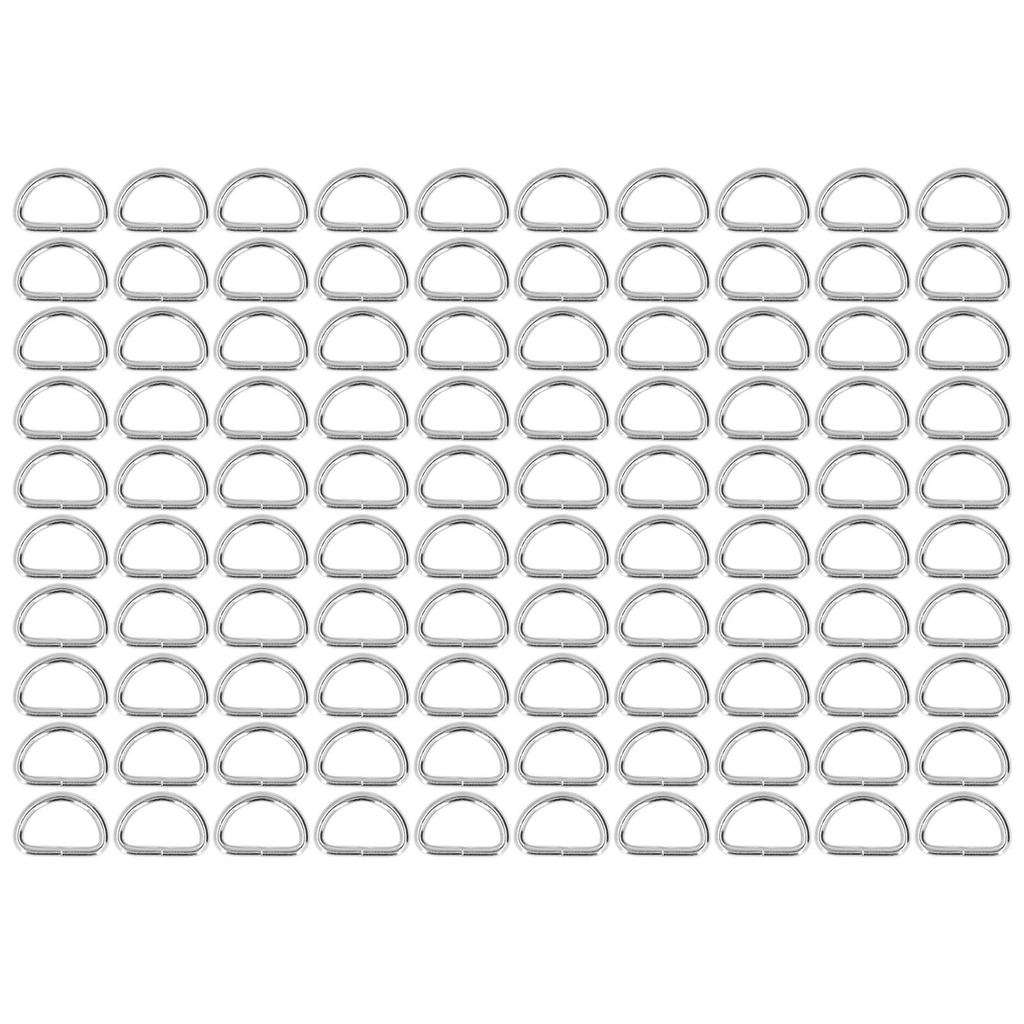 100pcs D Rings Durable Wearable Easy Replaceable Convenient Practical Compact Bag Buckles for
