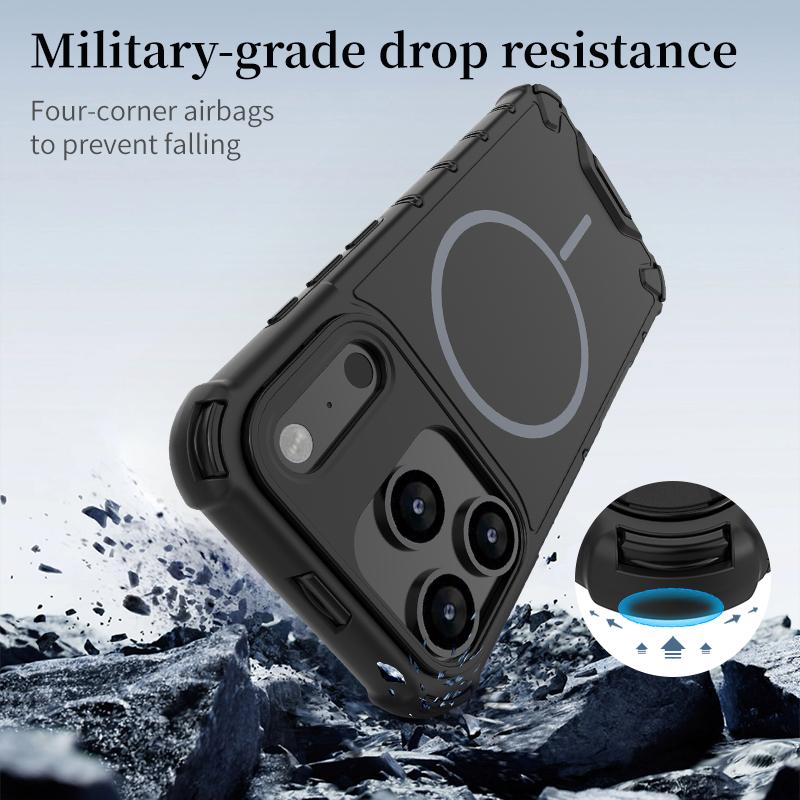 Anti-slip Bumper Armor for Magsafe Magnetic Phone Case for IPhone 15 14 13 12 11 17 Pro Max 17 Air 16 Plus Shockproof Cover