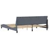 Bed Frame without Mattress  Hanko  Dark Grey 200x200 cm Velvet