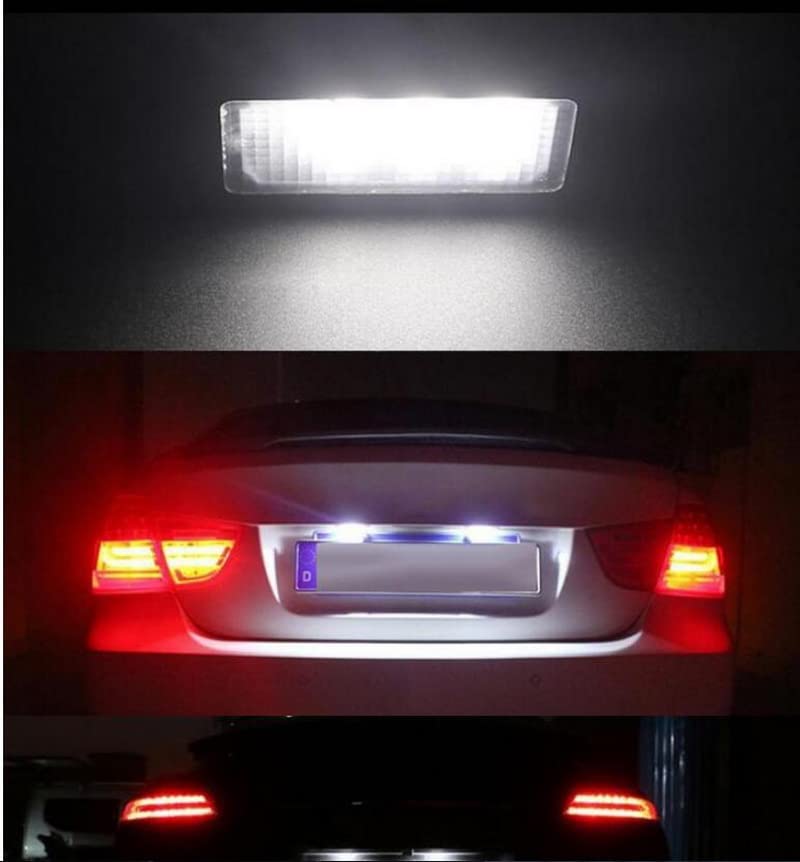 Luz LED de Matrícula Luz de Matrícula 1 Par Coche Luz LED de Matrícula para