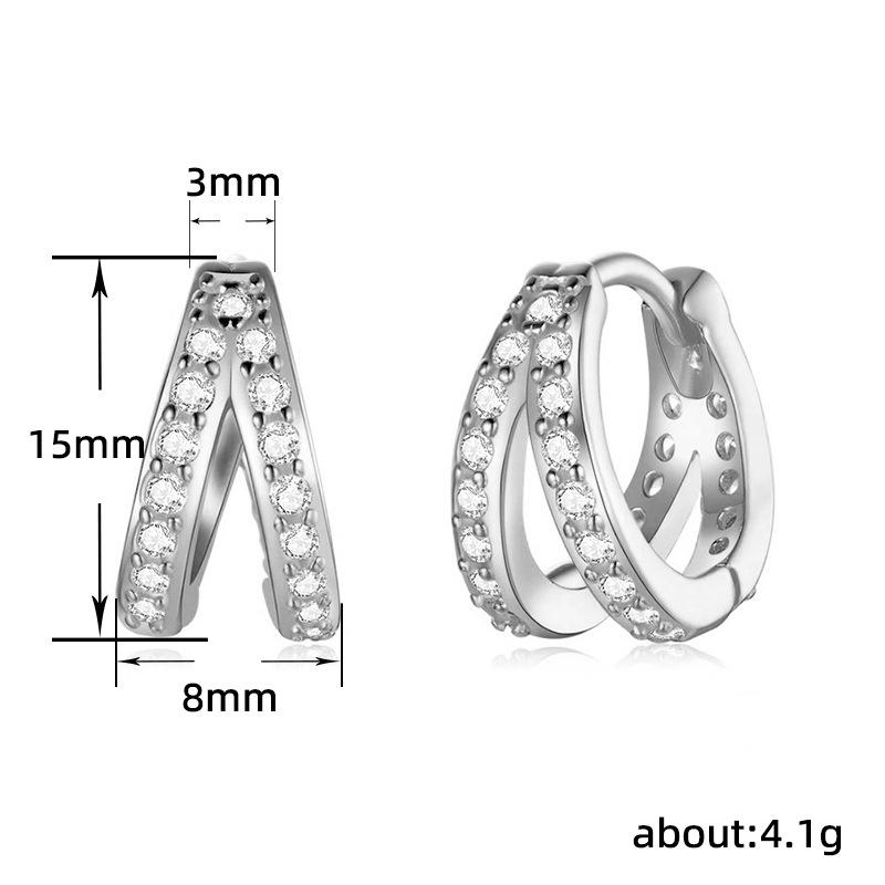 Electroplated Geometric Earrings, Fashionable Modern Women'S Temperament Earrings, High-End Professional Women'S Earrings