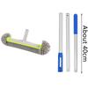 45cm Heavy Duty Aluminum Pool Brush Head With Corner Cleaning Brush Easy To Install For Pool Wall Steps Corner Cleaning Tools
