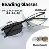 Unisex New Fashion Photochromic Multifocal Reading Glasses Distance And Near Blue Light Protection Reading Glasses 0 To +4.0