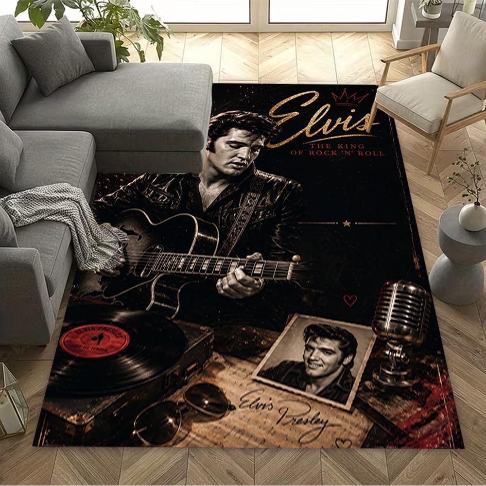 Elvis Presley: Tappeto Leggenda Rock 'n' Roll Adatto per Cucina Sala Giochi Corridoio Soggiorni Tappeto Antiscivolo Arredare Uffici