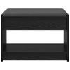 Hall Bench with Cushion and Shelf Black Oak 63 X 38 X 45 Cm