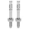 2Pcs Stainless Steel Setscrew Anchor Screw Expansion Bolt Piton Outdoor Climbing Equipment