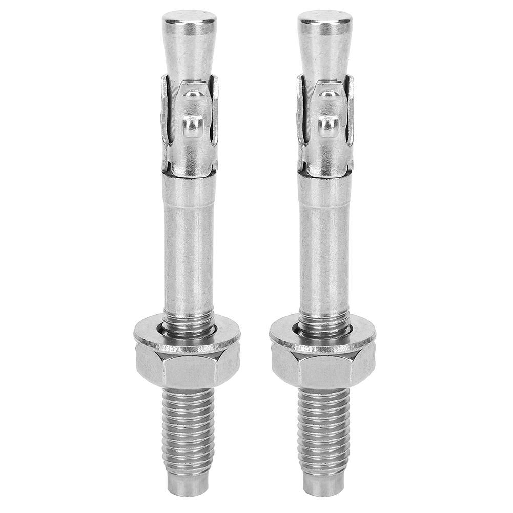 Anchor Screw 2Pcs Stainless Steel Setscrew Anchor Screw Expansion Bolt Piton Outdoor Climbing Equipment Anchor Screw 2Pcs Stainless Steel Setscrew Anchor Screw Expansion Bolt Piton Outdoor Climbing Equipment
