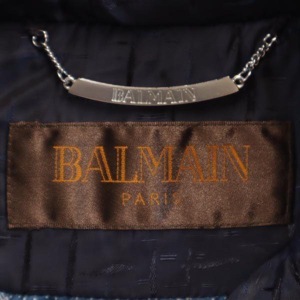 Balmain Dunkåpe L Lilla x marineblå Dame Brukt