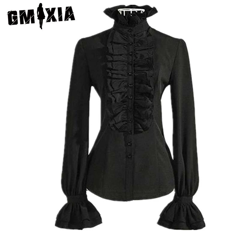 GMXIA Μακρυμάνικα μπλούζες & πουκάμισα για γυναικεία μόδα casual μονόχρωμα στάμπα