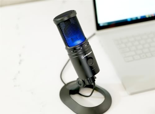 Audio-Technica AT2020USB-XP Condenser Microphone with Noise Reduction and Auto Gain Control for Gaming and Streaming, Ideal for Teleworkers, Streamers