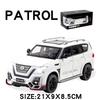 New 1:24 Nissan Patrol Off-road SUV Alloy Model Car Diecast car Toy Model Collectible Iron Toy Car Sound Light Car For Boys Kids C48