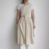 Kitchen Splash-proof Apron Literary and Fresh Cotton Pleated Skirt Kitchen Baking Vest Apron