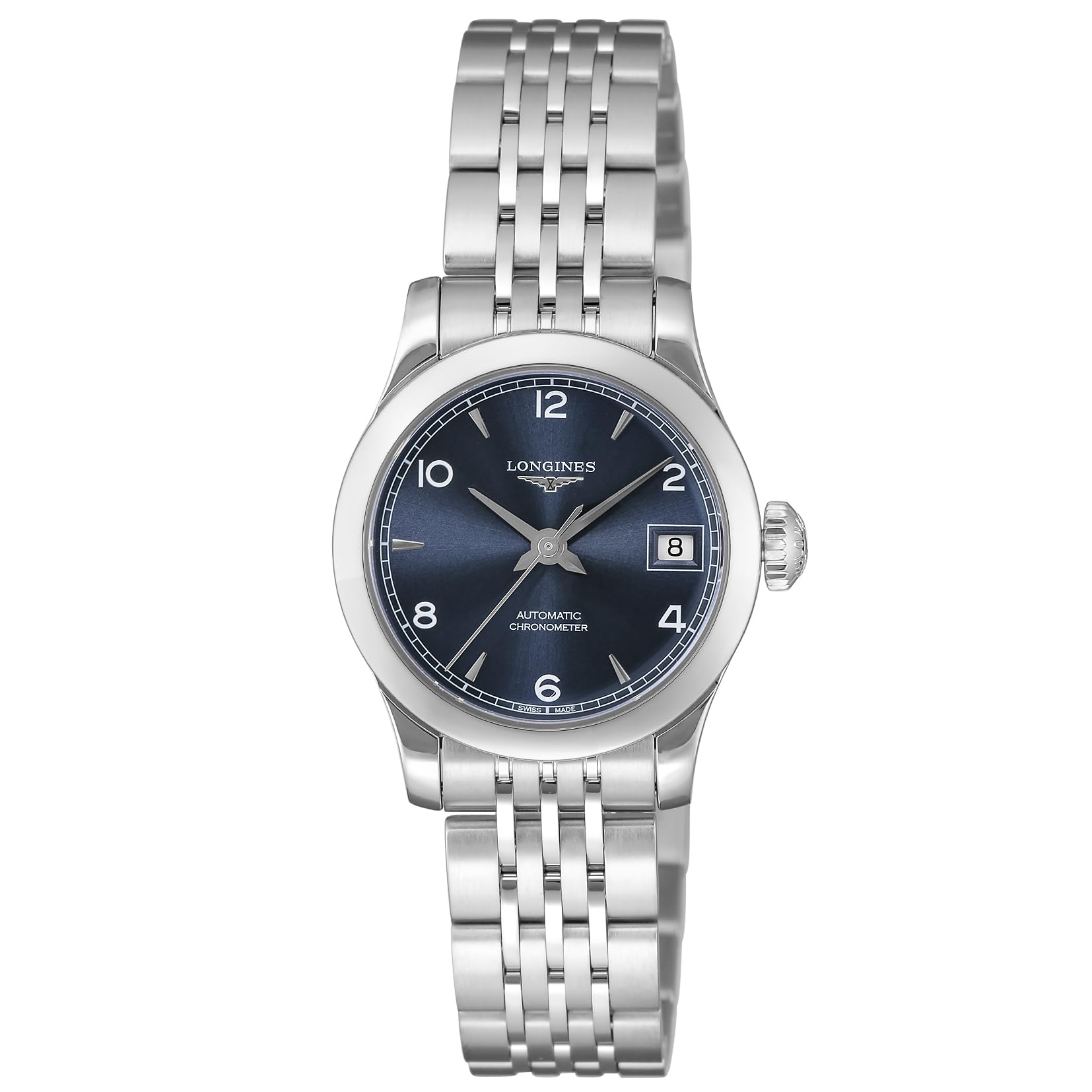 

Wristwatch RECORD Automatic Winding 3 ATM Water Resistant Sapphire Glass Blue Dial Stainless Steel Silver [Longines] Women s L2.320.4.96.6 [Used] синій