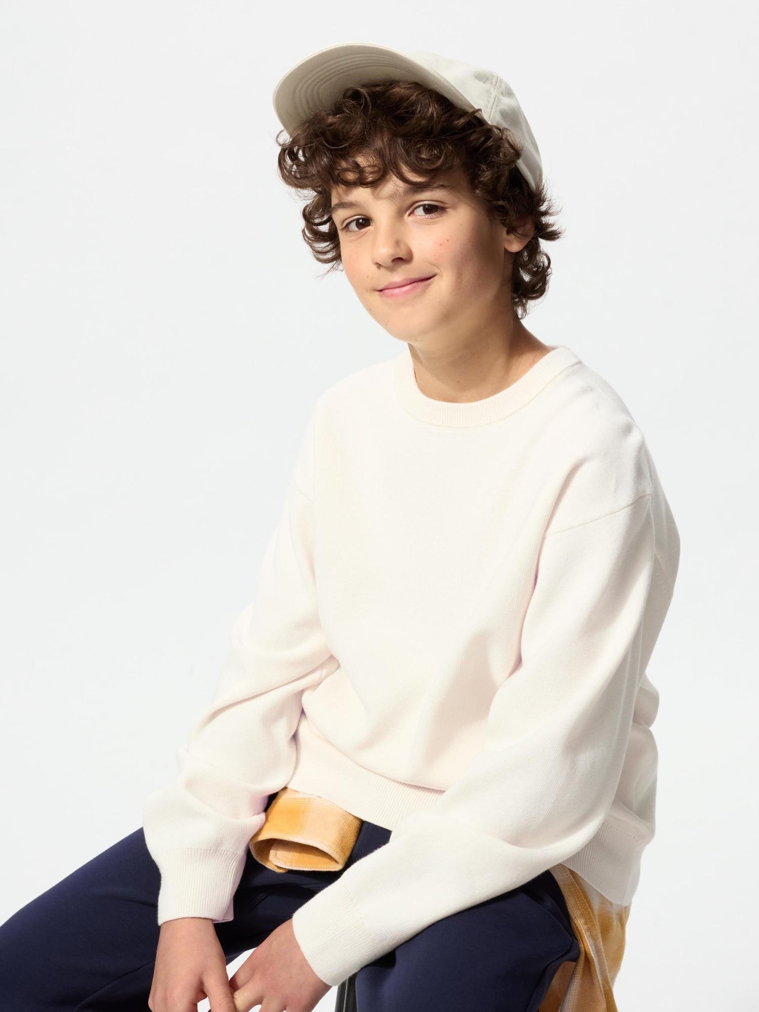 

Uniqlo Детский моющийся свитер Милано рип 01 OFF WHITE/KIDS 100