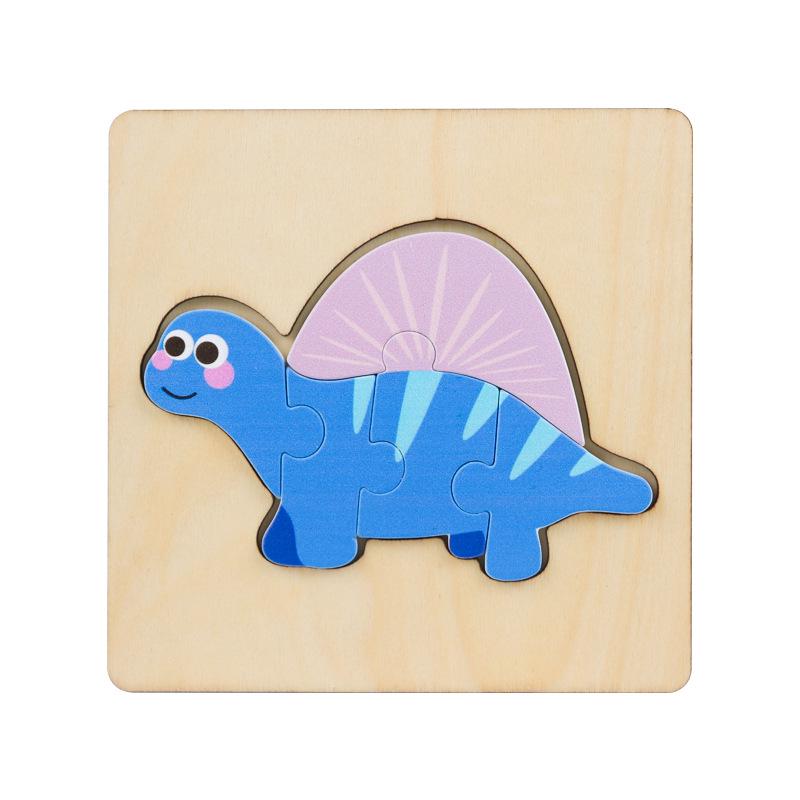 Wooden 3D Geometric Puzzle for Toddlers: Early Education Toy for Ages 1-3