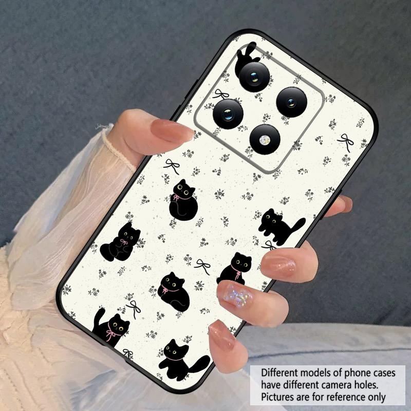 Cartoon Moon Cat For Xiaomi Poco X7 M7 Pro 5G M5 X4Pro M4 M6 4G C65 C75 F6 F5 X6 X5 X7 X5 F7 Ultra M5S M4Pro 5G soft phone case