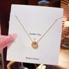 Korean 18K Gold Titanium Steel Women's Clavicle Necklace - Versatile, High-End, Non-Fading Temperament Choker.