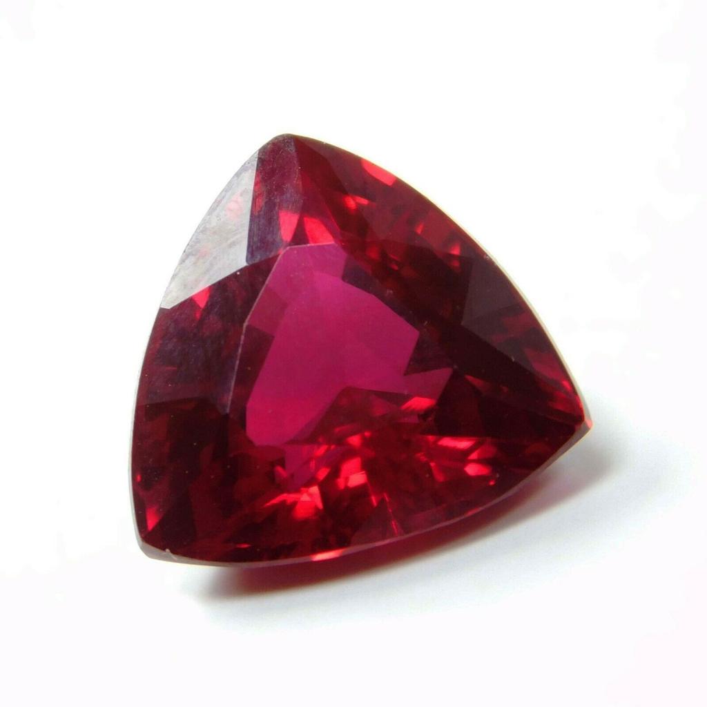 Trillion Cut Jwelery Making 8 Carat Natural Red Ruby Loose Gemstone
