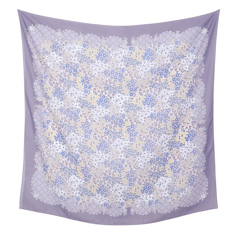 Autumn and winter hot-selling new floral printing large-size square scarf women's popular Malay women's headscarf